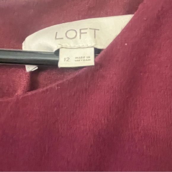 LOFT Burgundy Dress - Picture 5 of 6